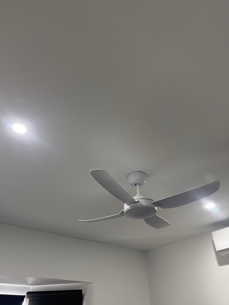 Residential ceiling fan and downlight installation by LWElectrical