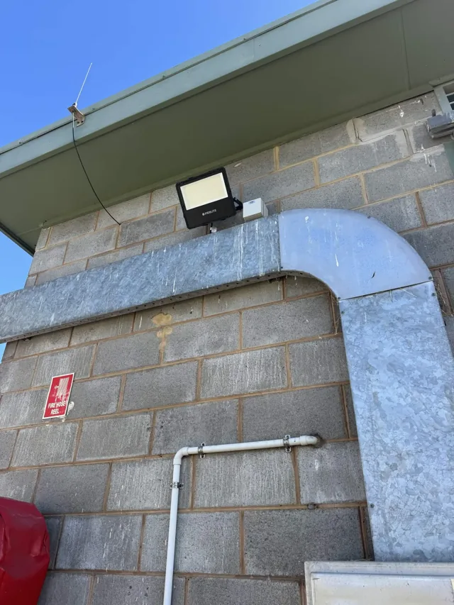 Commercial exterior floodlight and ducting work by LWElectrical