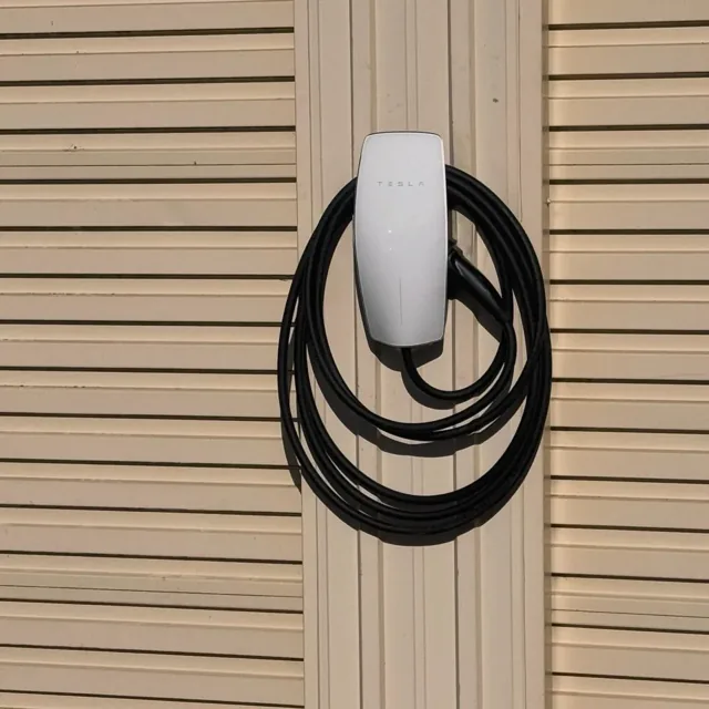 EV charger installation in a garage by LWElectrical